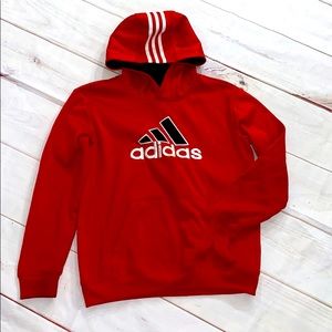 ADIDAS Red Classic 3 Tripped Hoodie Sz M